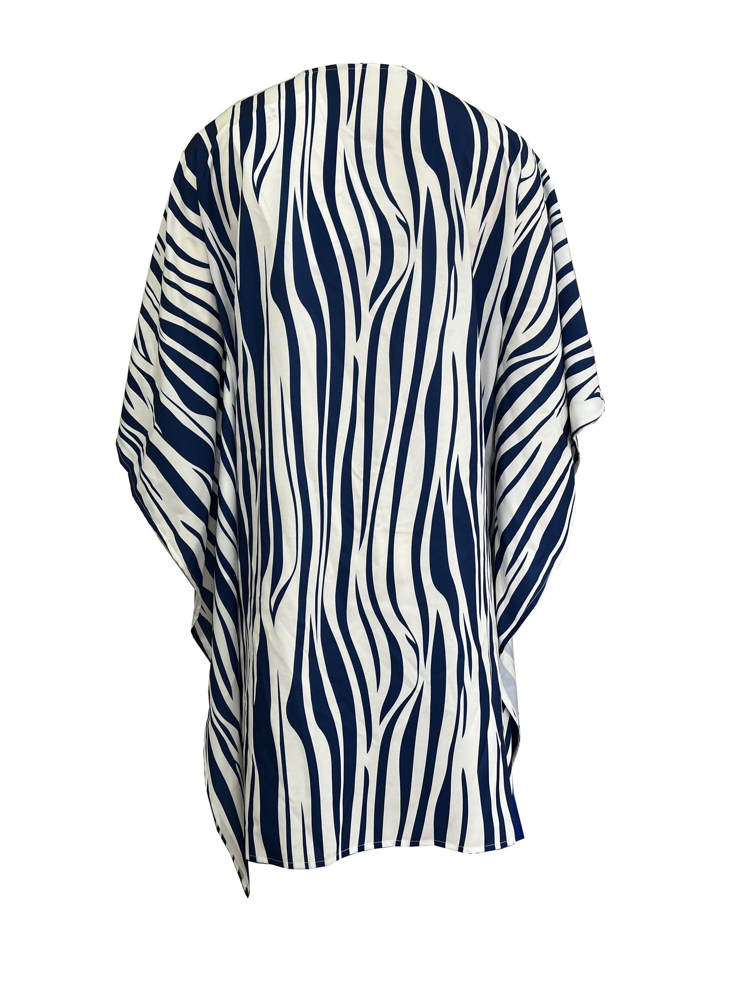 Graphic Print V Neck Blouse, Casual Batwing Sleeve Irregular Hem Blouse, Women's Clothing