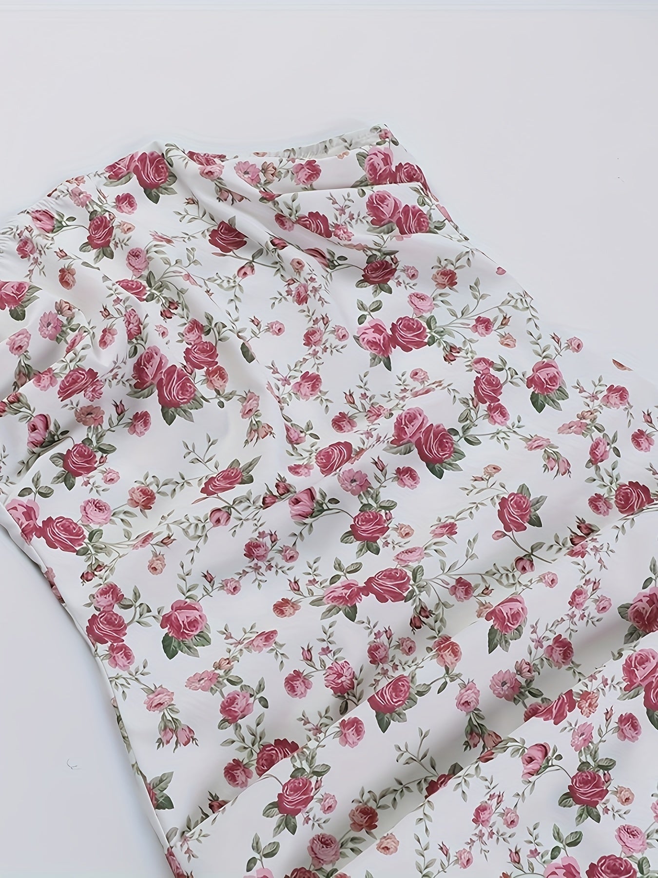 vlovelaw Floral Print Tube Dress, Casual Strapless Mini Dress For Spring & Summer, Women's Clothing