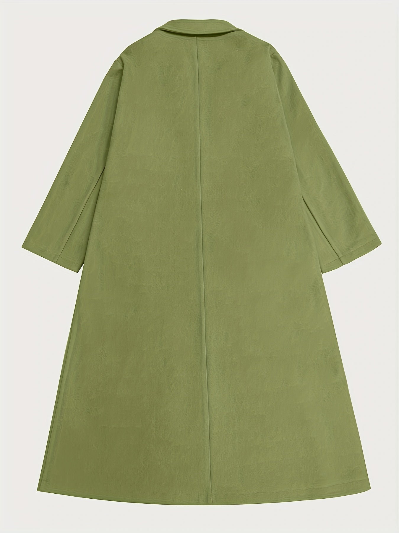 vlovelaw Lapel Long Length Overcoat, Casual Open Front Versatile Outerwear, Women's Clothing