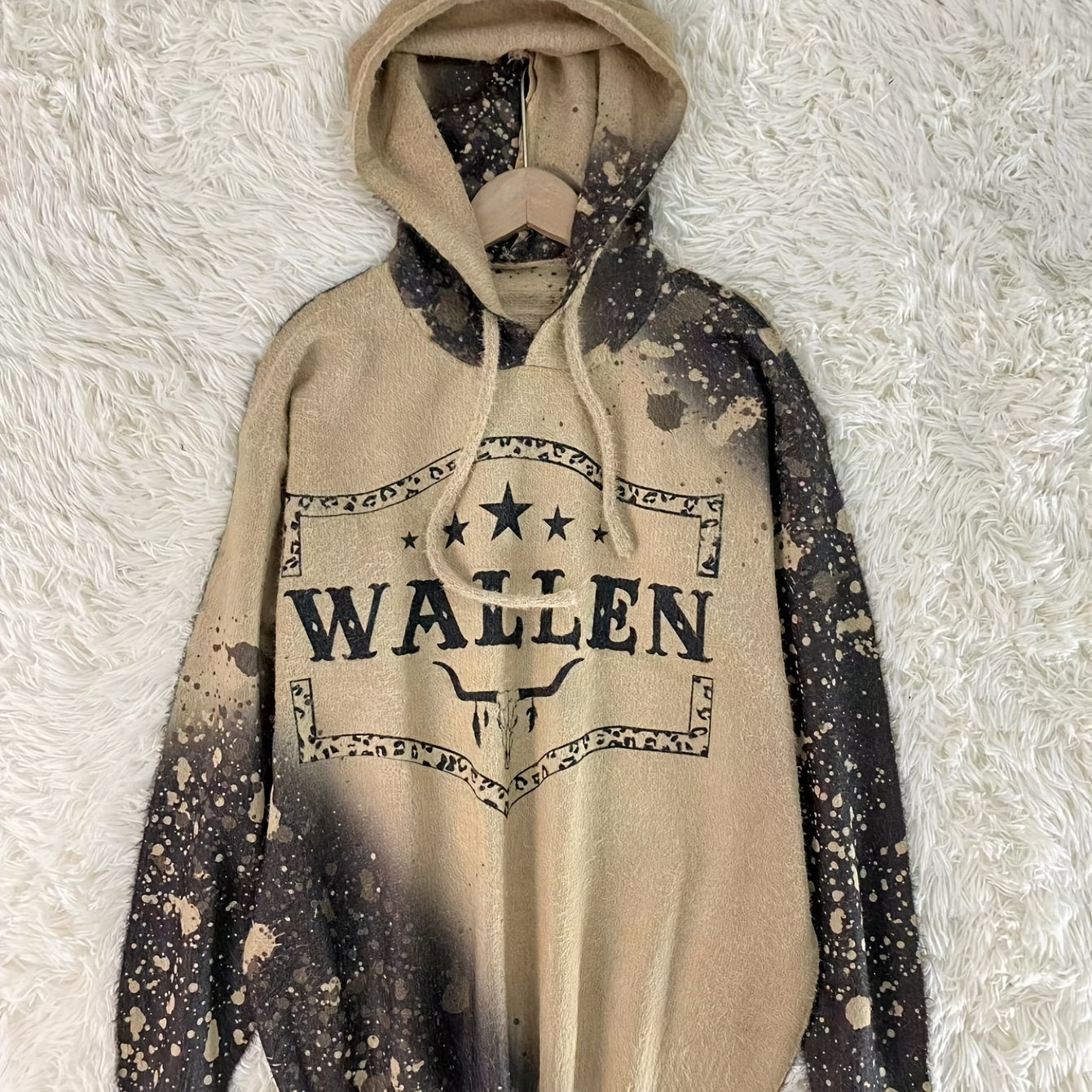 vlovelaw  Halloween Print Knit Hoodie, Casual Long Sleeve Drawstring Hoodies Sweatshirt, Women's Clothing