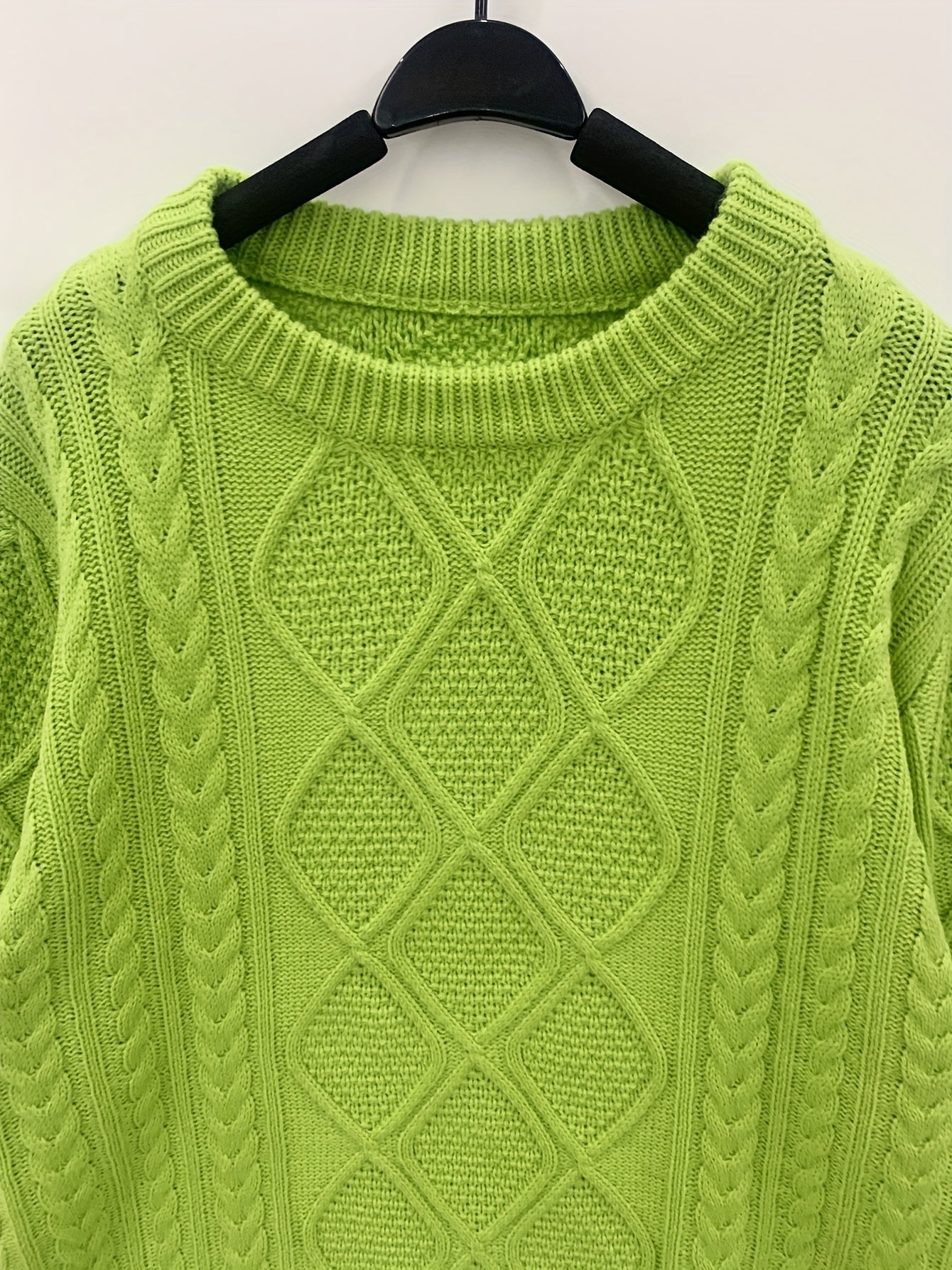 vlovelaw vlovelaw Men's Chic Cable-knit Pullover Sweater For Fall Winter