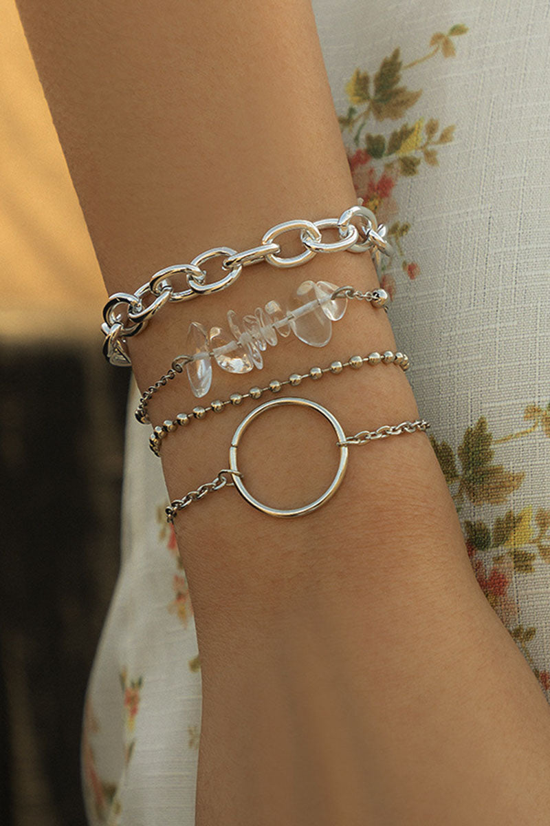 Fashion Simplicity Geometric Solid Split Joint Bracelets
