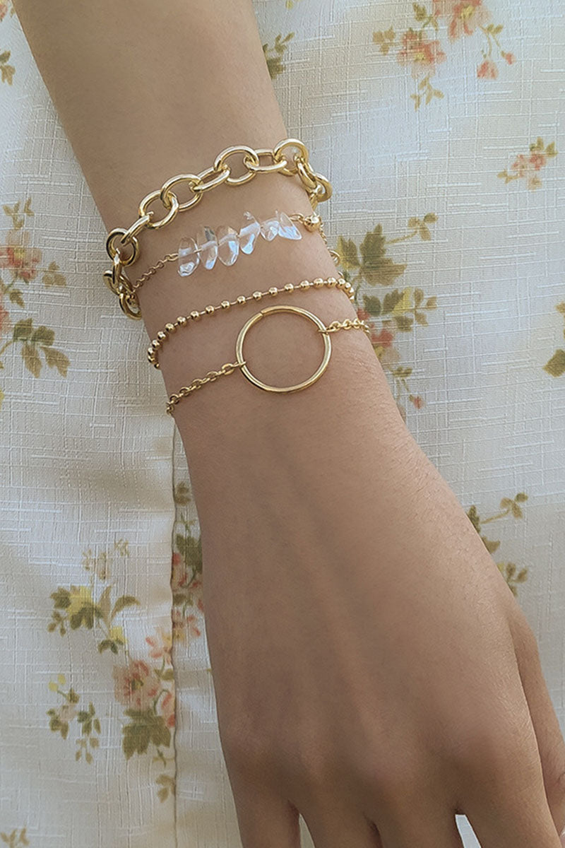 Fashion Simplicity Geometric Solid Split Joint Bracelets