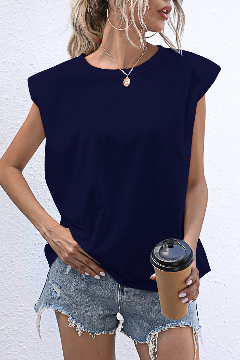 Fashion Casual Solid Patchwork O Neck T-Shirts