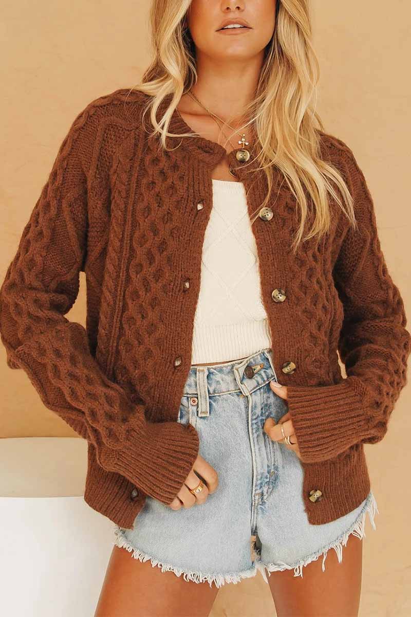 Vlovelaw Vintage Knitted Cardigan Sweater