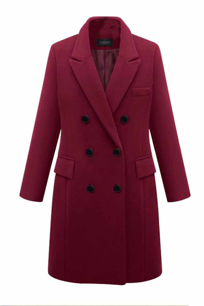 Vlovelaw Thick Solid Color Button Coat(3 Colors)