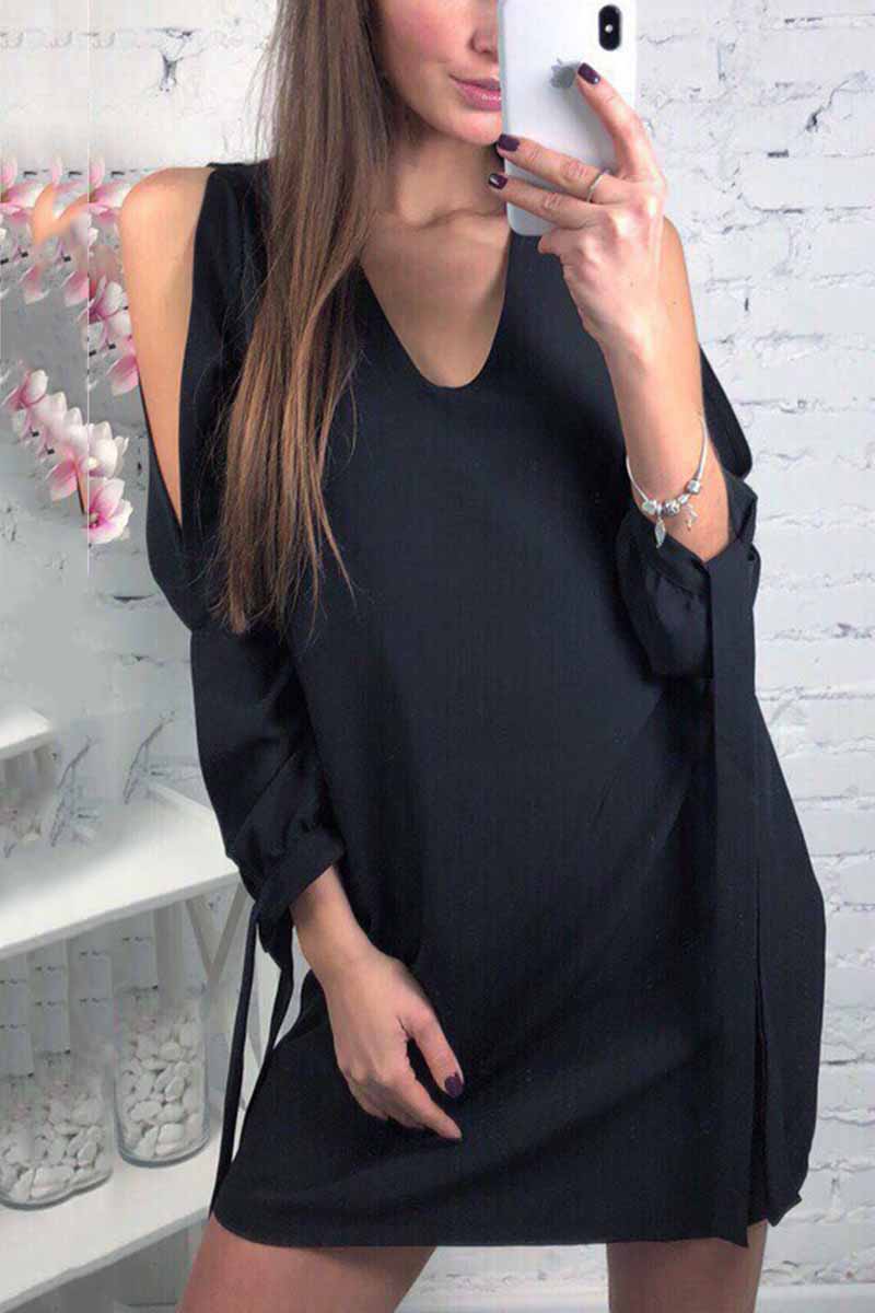 Vlovelaw Strapless Sexy V-neck Bow Dress