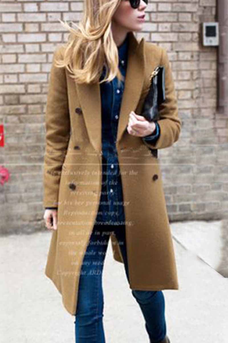 Vlovelaw Thick Solid Color Button Coat(3 Colors)