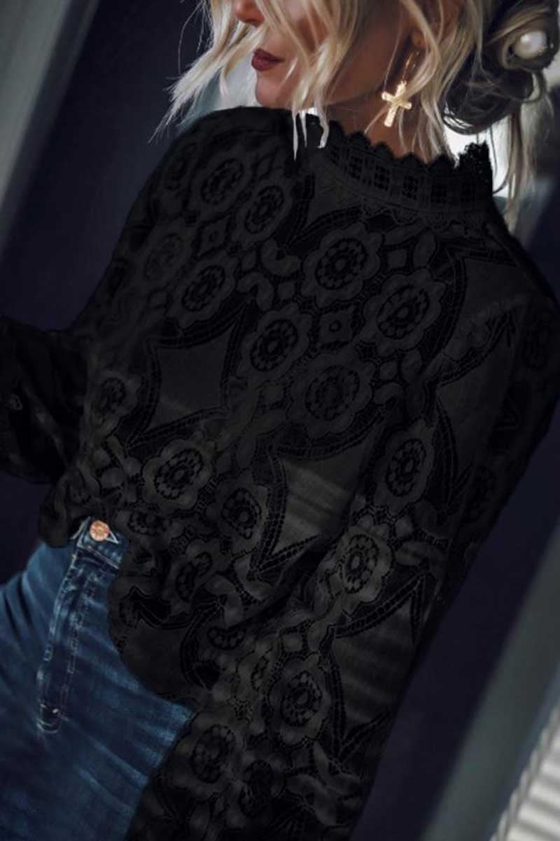 Vlovelaw Solid Lace Tops(2 Colors)