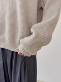 vlovelaw  Solid Ribbed Sweater, Casual Crew Neck Long Sleeve Sweater, Casual Tops For Fall & Winter, Women's Clothing