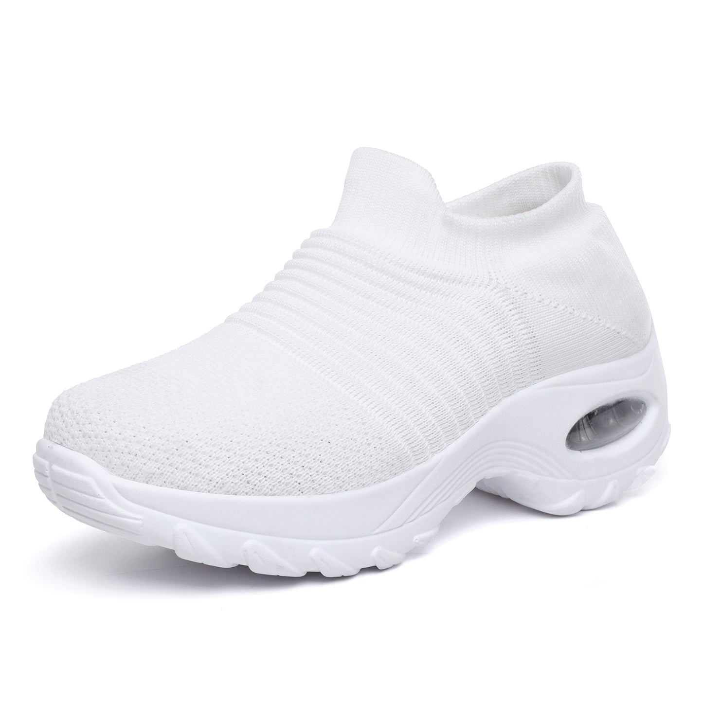 vlovelaw  Women's Air Cushion Sole Sock Sneakers, Lightweight Knit Slip On Shoes, Breathable Running Shoes