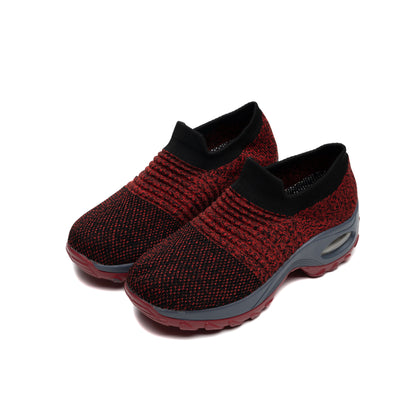 vlovelaw  Women's Breathable Knit Sneakers, Comfortable Low Top Slip On Shoes, Women's Air Cushion Shoes