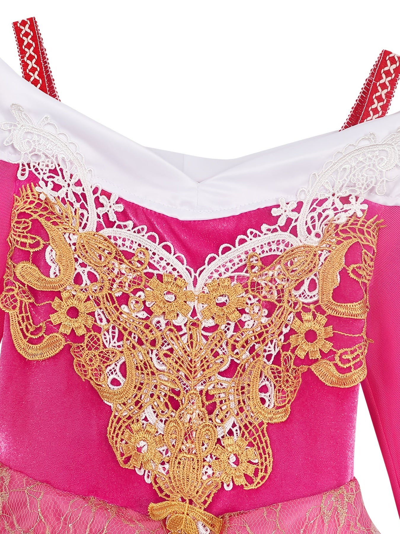 vlovelaw  Girls Long Sleeve Princess Dress Performance Dress Costume Dress Up Birthday Christmas Party Cosplay Outfit Accessories Included Set Kids Clothes