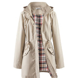 vlovelaw  Drawstring Waist Hooded Zip Up Coat, Casual Long Sleeve Coat For Fall & Winter, Women's Clothing
