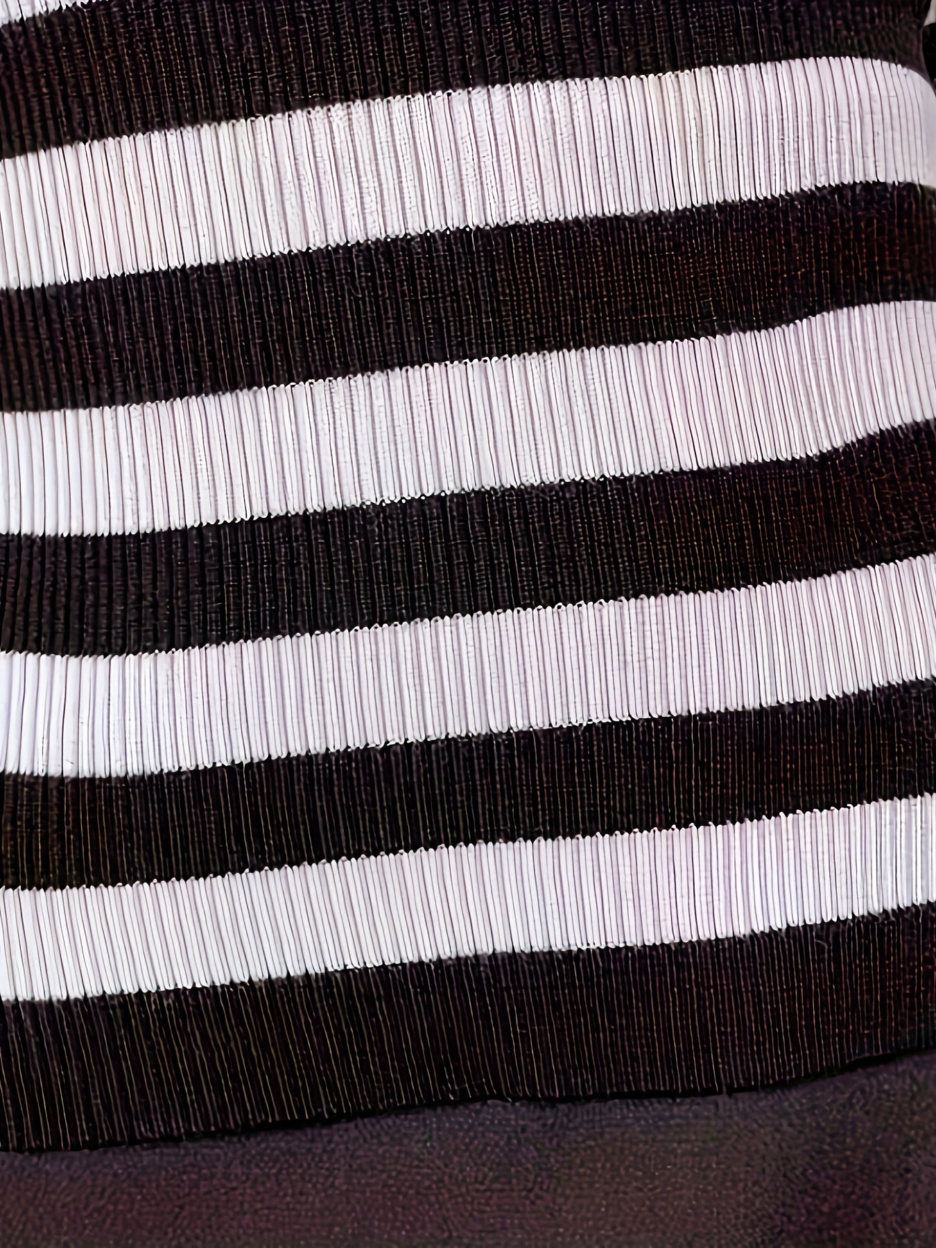 vlovelaw  Striped V Neck Knitted Top, Vintage Long Sleeve Slim Sweater, Women's Clothing