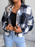 vlovelaw  Plaid Retro Long Sleeve Shirt, Button Up Casual Top For Winter & Fall, Women's Clothing