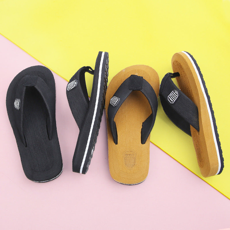 VLOVELAW Children's Slippers Men's Summer Non-Slip Outdoor Flip-Flops Kids' Soft-Soled Home Indoor Beach Shoes Parent-Child Sandals