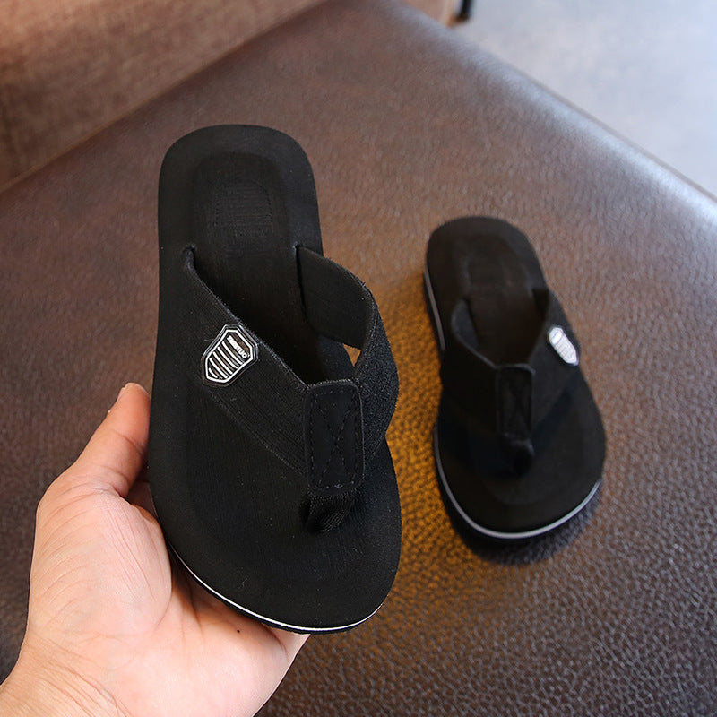 VLOVELAW Children's Slippers Men's Summer Non-Slip Outdoor Flip-Flops Kids' Soft-Soled Home Indoor Beach Shoes Parent-Child Sandals