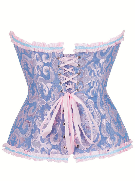 Seamless Strapless Lace Corset Bustier - Tummy Control Slimmer for Wedding & Special Events - Comfortable Accentuates Curves Womens Shapewear