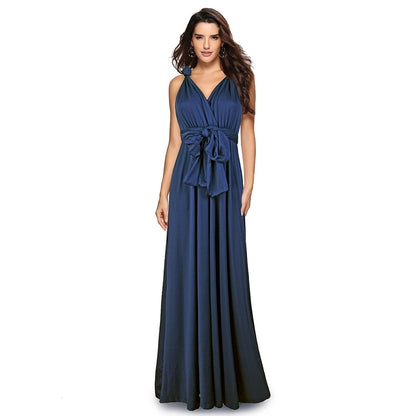 VLOVELAW EBay  European and American Cross Backless Sexy Lace-up Dress Long Dress