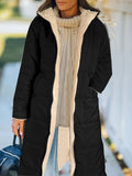 vlovelaw  Zipper Front Color Block Coat, Versatile Long Sleeve Thermal Winter Outwear, Women's Clothing