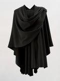 vlovelaw  Solid Open Front Shawl Tunics, Elegant Versatile Tunic Tops, Women's Clothing