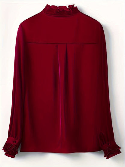 vlovelaw Long Sleeve Blouse, Elegant Casual Top, Women's Clothing