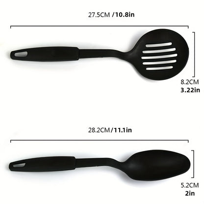 6pcs, Kitchen Utensils Set, Including Ladle, Spoon, Slotted Spoons, Spatula, Slotted Turner, Spaghetti Server, PC Plastic Kitchenware Set, Kitchen Gadgets, Kitchen Accessories, Home Kitchen Items