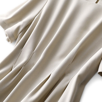 2025 Huge slim pleated waist dress summer small man  summer new women's clothing medium and long skirt