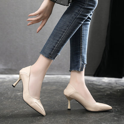 One Piece Dropshipping Soft Surface Small Size 31 32 1650.00G Wear Work Stiletto Heel plus Size High Heels 41 42 43 plus Size