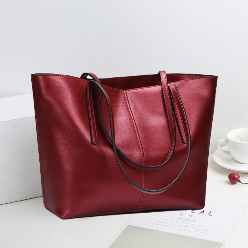 VLOVELAW 2025 popular New Casual Fashion Leather Women's Bag Versatile Trend Handbag Large Bag Women's Fashion Shoulder Tote Bag