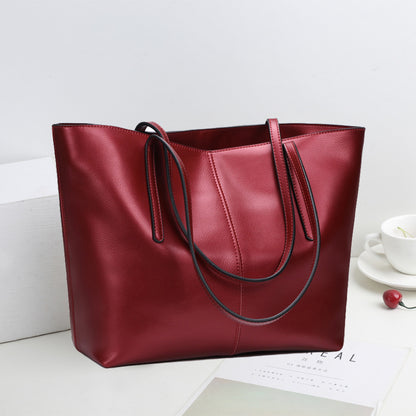 VLOVELAW 2025 popular New Casual Fashion Leather Women's Bag Versatile Trend Handbag Large Bag Women's Fashion Shoulder Tote Bag