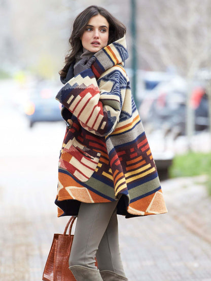 Popular trade ebay  new autumn and winter women's clothing long-sleeved hooded jacket printed dragon and phoenix coat