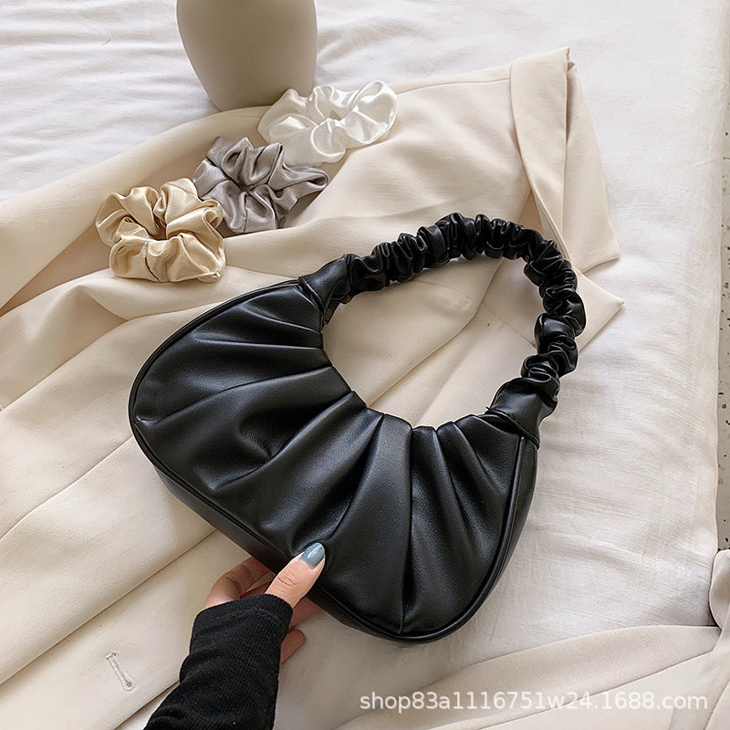 VLOVELAW  New Trendy Underarm Bag Women's Bone-Pulling Cloud Solid Color Pleated  Shoulder Women Bag Wholesale Custom