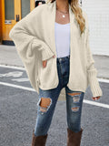 vlovelaw  Solid Open Front Cardigan, Elegant Batwing Sleeve Sweater, Women's Clothing