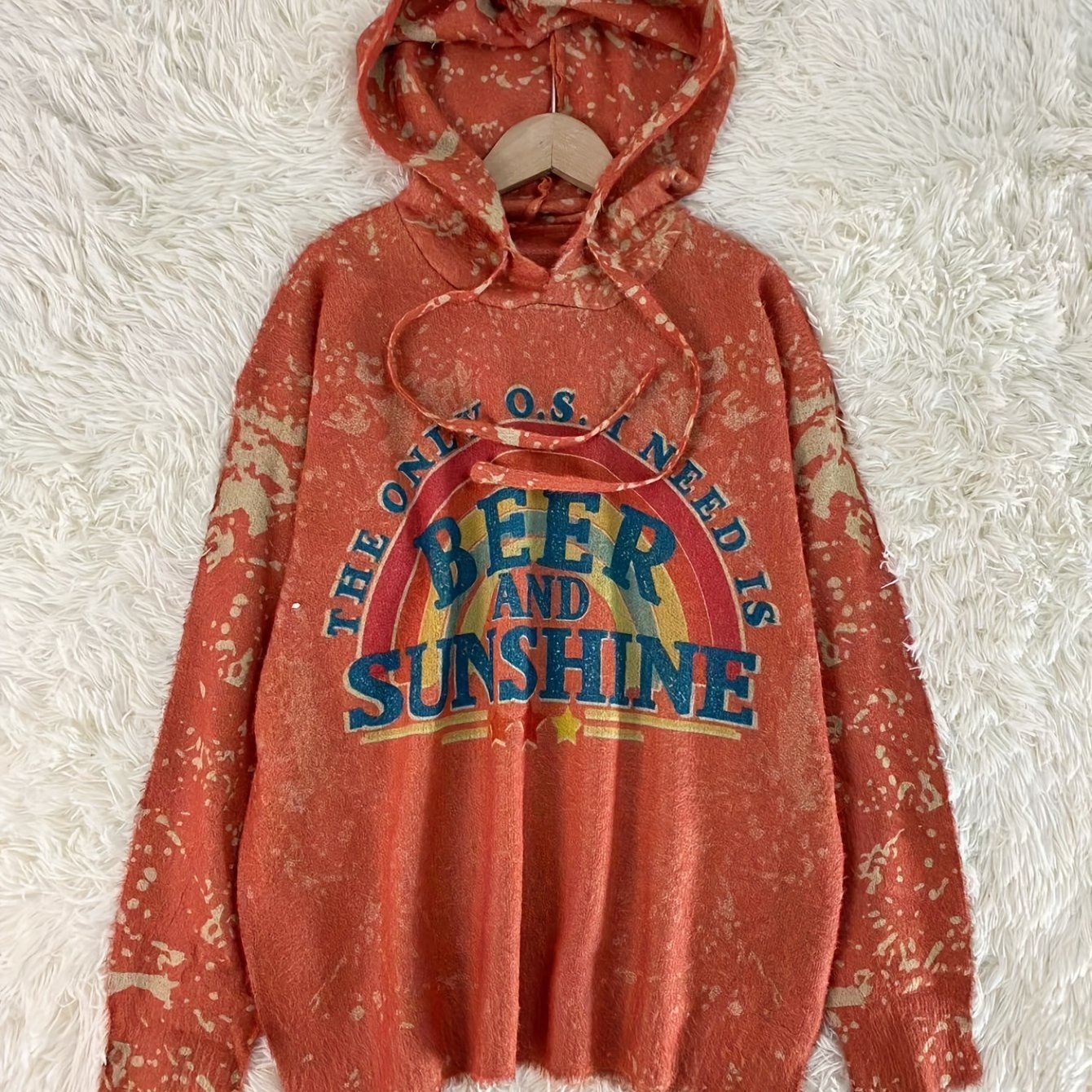 vlovelaw  Halloween Print Knit Hoodie, Casual Long Sleeve Drawstring Hoodies Sweatshirt, Women's Clothing