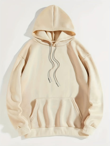 Cute Ghost Graphic Long Sleeve Fleece Hooded Sweatshirts For Halloween, Drawstring Sports Hoodie With Front Pocket, Women's Sporty Sweatshirts