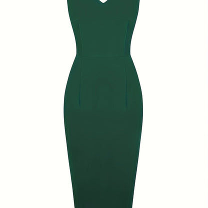 Women's Dress Solid Sweetheart Neck Slim Bodycon Party Dress