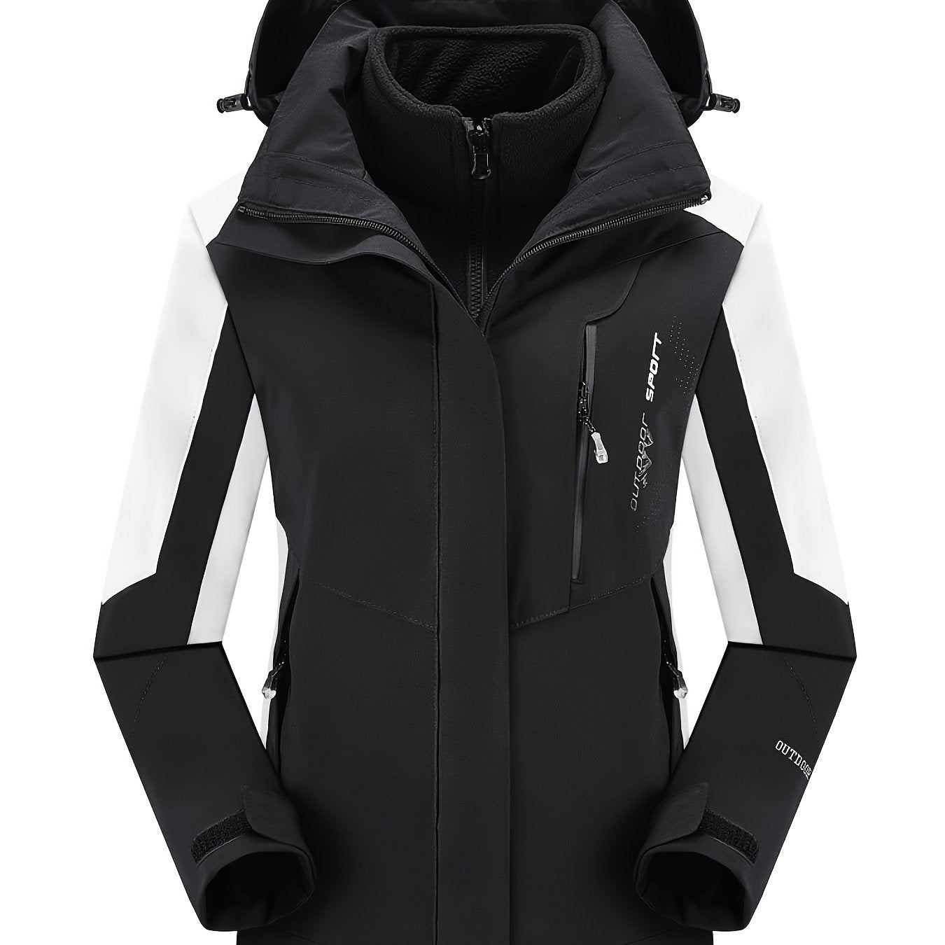 vlovelaw  two-piece Women's 3-in-1 Outdoor Jacket Set - Windproof, Warm, and Versatile