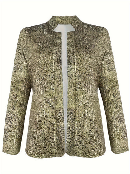 Open Front Blazer, Casual Long Sleeve Blazer, Women's Clothing