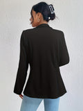 vlovelaw  Solid Single Breasted Blazer, Casual Long Sleeve Lapel Blazer For Office, Women's Clothing
