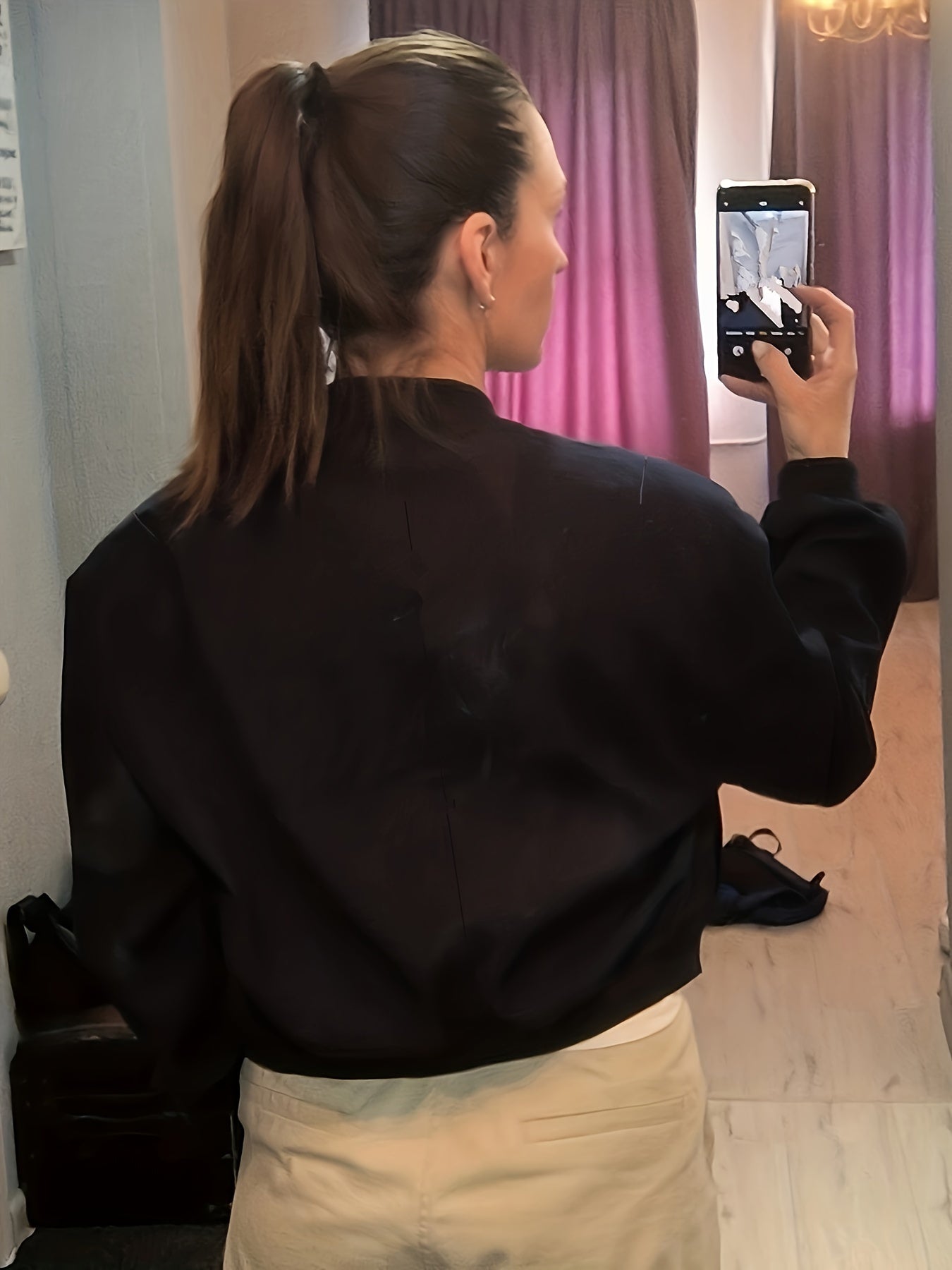 vlovelaw  Solid Button Front Jacket, Casual Long Sleeve Pocket Jacket, Women's Clothing