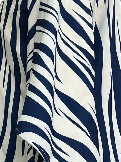 Graphic Print V Neck Blouse, Casual Batwing Sleeve Irregular Hem Blouse, Women's Clothing