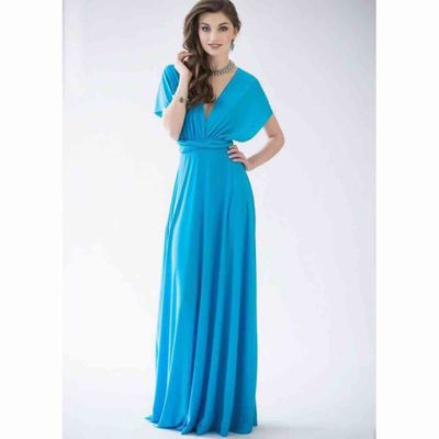 VLOVELAW European and American Hot Multiple Wear Multi-Rope Cross Backless Sexy Bandage One-Piece Dress Long Dress