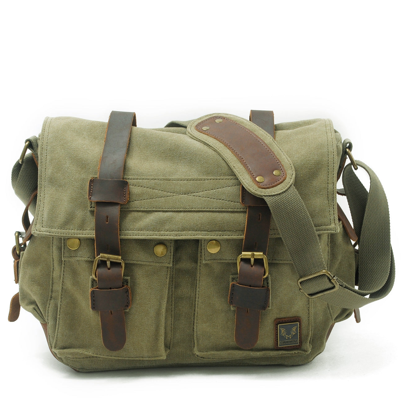 VLOVELAW 2025 Muchuan cloth bag, canvas with leather bag, shoulder messenger bag, casual photography waterproof liner SLR camera bag