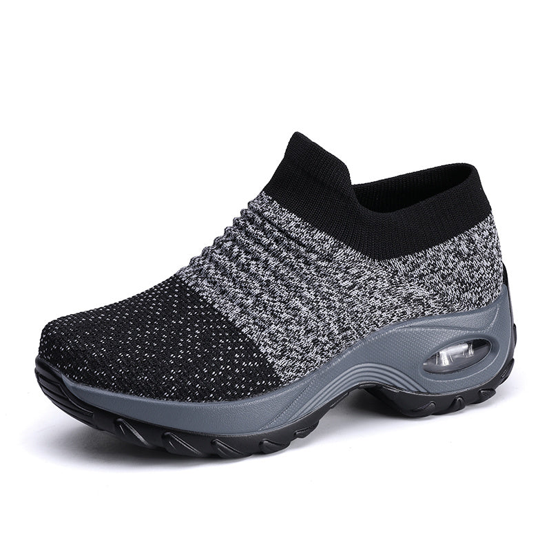 vlovelaw  Women's Air Cushion Sole Sock Sneakers, Lightweight Knit Slip On Shoes, Breathable Running Shoes