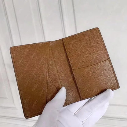 Designer wallet womens purse Compact POCKET ORGANIZER Designer Card Holders Fashion Short Luxury Multiple Wallet Key Coin Card Holder Damier Graphite Canvas PRPU