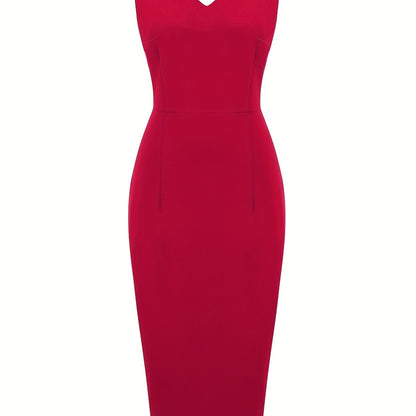 Women's Dress Solid Sweetheart Neck Slim Bodycon Party Dress