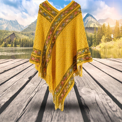 vlovelaw  1 Piece Colorful Argyle Textured Winter Scarf, Windproof Warm Tassel Fashion Wraps Pashmina Scarf