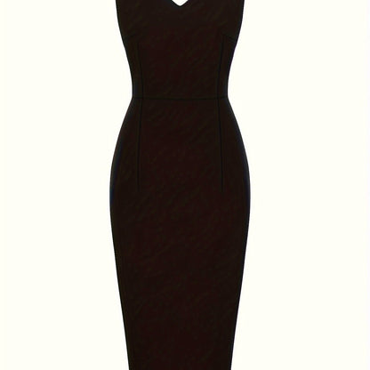 Women's Dress Solid Sweetheart Neck Slim Bodycon Party Dress
